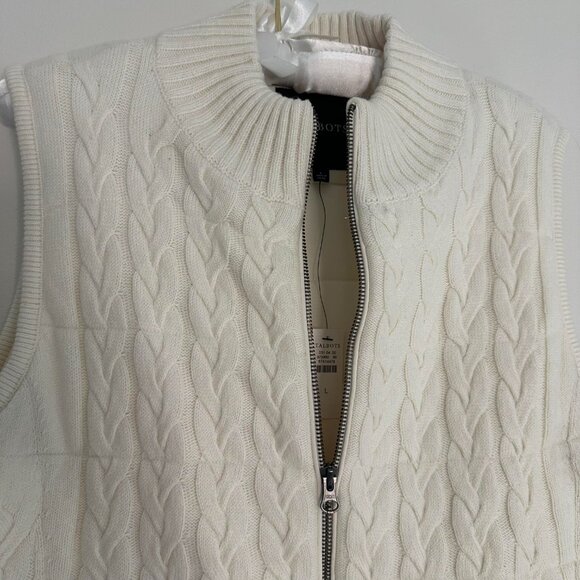 Talbots Cable Knit Quilted Sweater Puffer Vest - NWT - Large - Picture 3 of 7